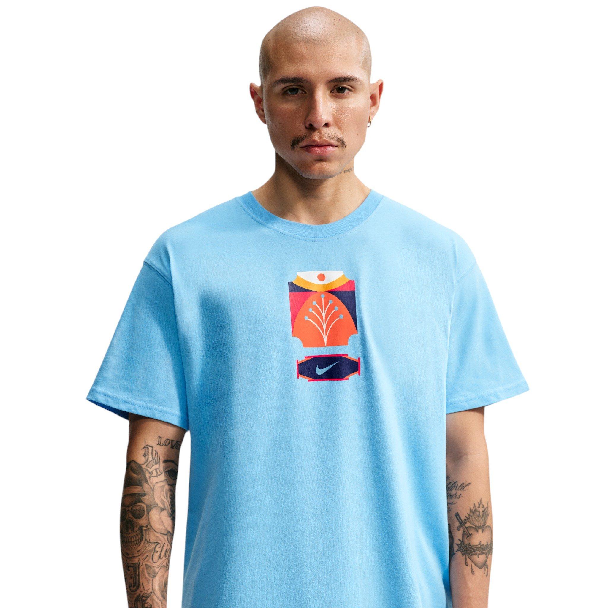 Nike Men's Sportswear Palm Tree T-Shirt - BLUE